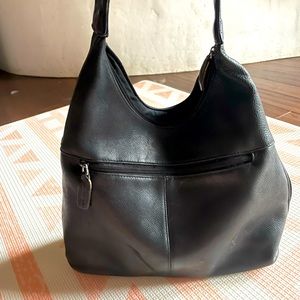 CLOSET CLEAR OUT Black leather satchel purse